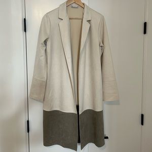 NWOT Zara Faux Suede Coat